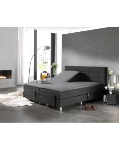 Splittopper Katoen Hoeslaken - Grijs - 160 x 210