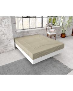 Flanel Premium Hoeslaken - Taupe - 90 x 200/210