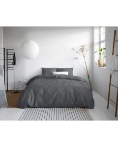 Uni Satijn - Antraciet - 140 x 220