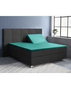 Splittopper Satijn Hoeslaken - Donker Groen - 160 x 200