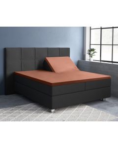 Splittopper Satijn Hoeslaken - Bruin - 160 x 200