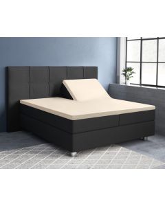 Splittopper Satijn Hoeslaken - Zand - 160 x 200