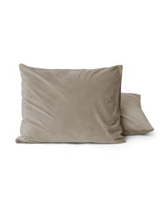 Velvet 2 in 1 kussenslopen - Taupe - 60 x 70