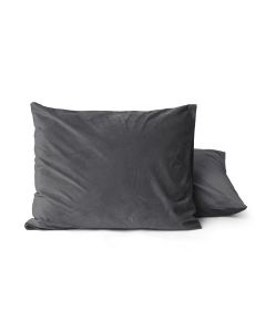 Velvet 2 in 1 kussenslopen - Antraciet - 60 x 70