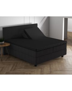 Dubbel Jersey 220 gr. Splittopper Hoeslaken Zwart