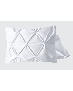 Velvet Pintuck 2pack kussenslopen - Wit - 60 x 70