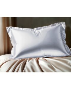 Glossy Wit Kussensloop - Antraciet - 60 x 70