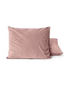 Velvet 2 in 1 kussenslopen Oud Roze - Taupe - 60 x 70
