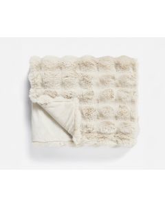 Pom Rabbit Fur plaid - Beige - 240 x 200