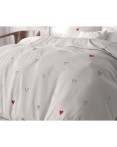 Hearts Everywhere - Wit - 140 x 220