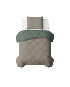 Lazy Dekbed Uni Grijs Met Kussenslopen