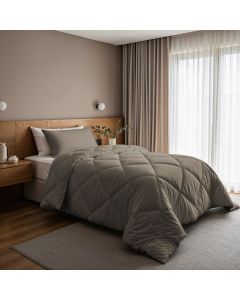 Lazy Dekbed Diamond Met Kussenslopen - Teak - 140 x 200