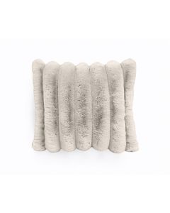 Rib Rabbit Fur Sierkussen Ecru