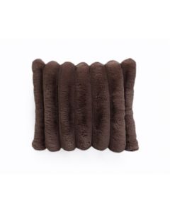 Rib Rabbit Fur Sierkussen Taupe